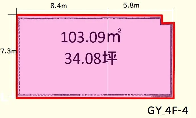 ｷﾞｬﾗﾘｰﾔﾏﾓﾄﾋﾞﾙ4階4号室の物件画像